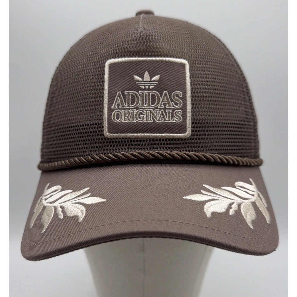 Adidas Originals Captain Mesh Trucker Hat Brown One Size Adjustable. EUC